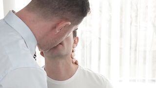 FunSizeBoys Legrand Wolf fucks turned on twinky Logan Cross on the sofa