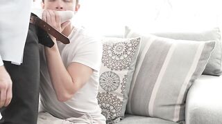 FunSizeBoys Legrand Wolf fucks turned on twinky Logan Cross on the sofa