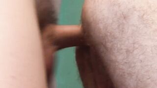 Homosexual amateur anal sex with unshaved slender lovers
