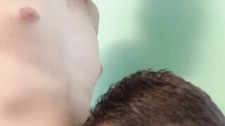 Homosexual amateur anal sex with unshaved slender lovers