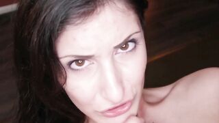 Skinny bombshell taking a fatty cock