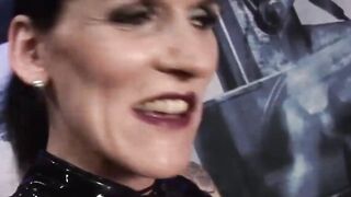 Skinny gf masturbating into bondage tape