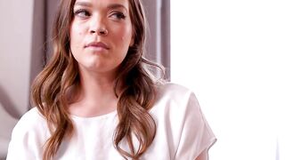 Cutie fiance Katie Kush takes a big dick inside her tight vagina from her husbands boss so he can got a promotion