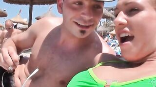BEACH BOMB Just Married! MINDBLOWING Outdoor Threesome with TEENAGE WET DREAM