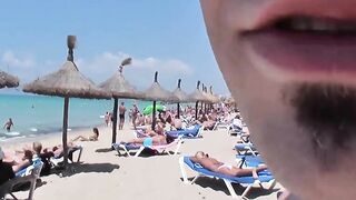 BEACH BOMB Just Married! MINDBLOWING Outdoor Threesome with TEENAGE WET DREAM