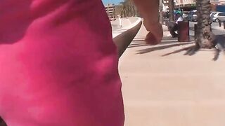 Blonde vacationer fucks outdoor during a casting