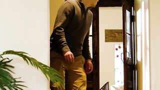 Shameless busty MILF fucked by neighbor