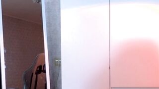 Blonde Femboy Jerks Off Her Cock And Stripteasing