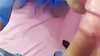 Crossdresser Deepthroats a Big Cock