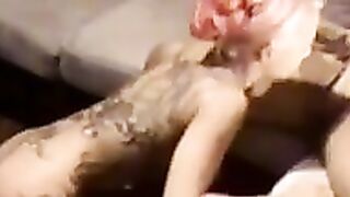 Sexy Busty Tattooed Woman Sucking Cock And Getting Cum