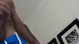 Sperm on the Window, in His Mouth: Amateur Blowjob