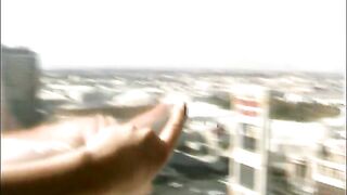 Using Stick on Vibrator into Vegas Hotel Window and Sucking Off