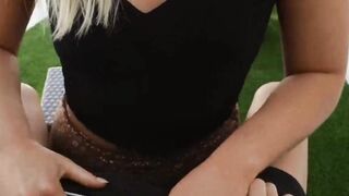 Blonde teen Krissy Knight is so wet from having a fat dick inside her