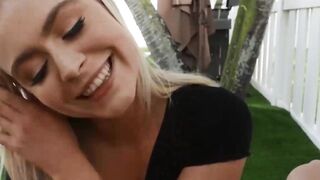 Blonde teen Krissy Knight is so wet from having a fat dick inside her