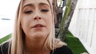 Blonde teen Krissy Knight is so wet from having a fat dick inside her