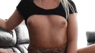 Blonde teen Krissy Knight is so wet from having a fat dick inside her