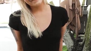 Blonde teen Krissy Knight is so wet from having a fat dick inside her