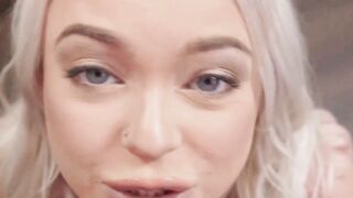 Big ass blonde Alexis Kay is so wet from riding a massive cock