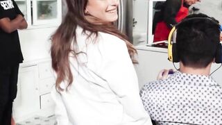 Naughty Scarlett Page fucked publicly while filming a cooking show