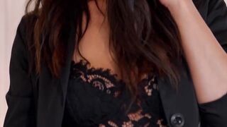 Busty MILF Angel Dark seduces straight girl Gina Snow into lesbian sex
