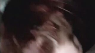 Cuck's Girl Gags on Tow Truck Driver's Cock
