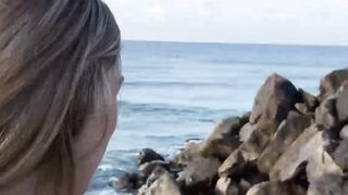 Latina MILF Valeria Fuentes is fucked on the beach and filmed