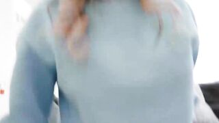 Busty blonde Ellie Tay is fucked in a public POV situation nearly getting caught