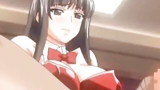 Busty babe gets creampie in tights