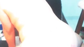 BBW amateur Latin babe anal masturbate