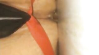 Cummy Hole Penetrated by a Skinny Sex Toy 3