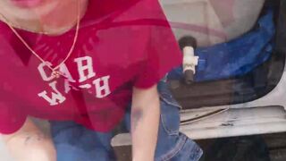 Teen Shrooms Q bounces off my cock so hard while fucking her