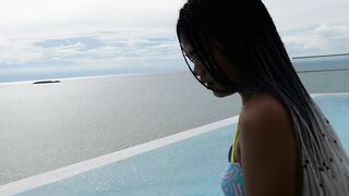 Asian teen gets fucked from the back