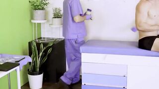 Hot Michael Boston gets fucks by doctor Johnny Ford and his assistant Quin Quire duri