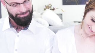 Horny babe Nina Skye enticed bearded hunk Cyrus King into a hot sex