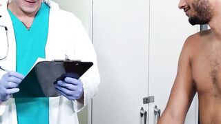 Jock Jordan Pax seduces doctor Dalton Riley during his baseline exam and gets his dic