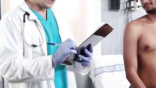 Jock Jordan Pax seduces doctor Dalton Riley during his baseline exam and gets his dic