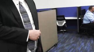 Insatiable MILF Sasha Pearl takes a big load from a collage at work