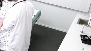 Busty girl Jasmine Wilde comes to do a pussy checkup so her doctor seduces her into s