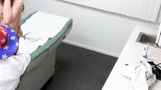 Busty girl Jasmine Wilde comes to do a pussy checkup so her doctor seduces her into s