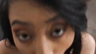 Asian teen Salee Lee receives a messy facial from daddy Charles Dera