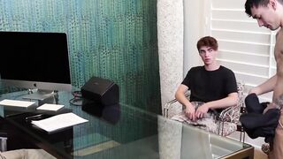 Brody Kayman fucks his twink patient while his boyfriend jerks off