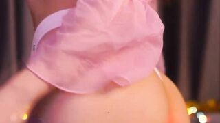 Kinky cosplayer fucks her ass and cunt at the same time