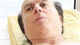 Nubile masseuse riding grandpa cock before eating cum