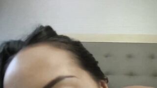 Kinky stepsister Sofi Ryan deepthroats throbbing cock POV