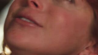 Pornstar Penny Pax receives cum on her melons after fucking