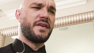 Bodyguard fucked two horny shemales