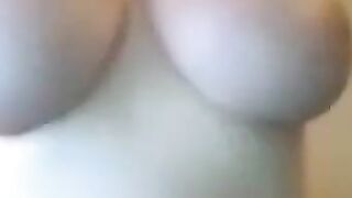 Busty Girl with Glasses: Webcam Masturbation