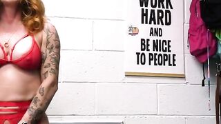 Inked mature redhead busted and fucked for shoplifting