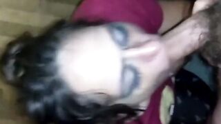 Slut Gives an Amateur Deep-Throat Blowjob POV-Style