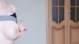 Big-Titted Amateur Dildo Masturbation On Webcam